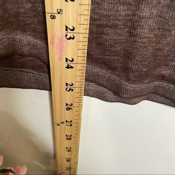 Ruff Hewn Brown Burnout Top Womens Small Casual Comfort Pullover Work Office - Picture 6 of 6